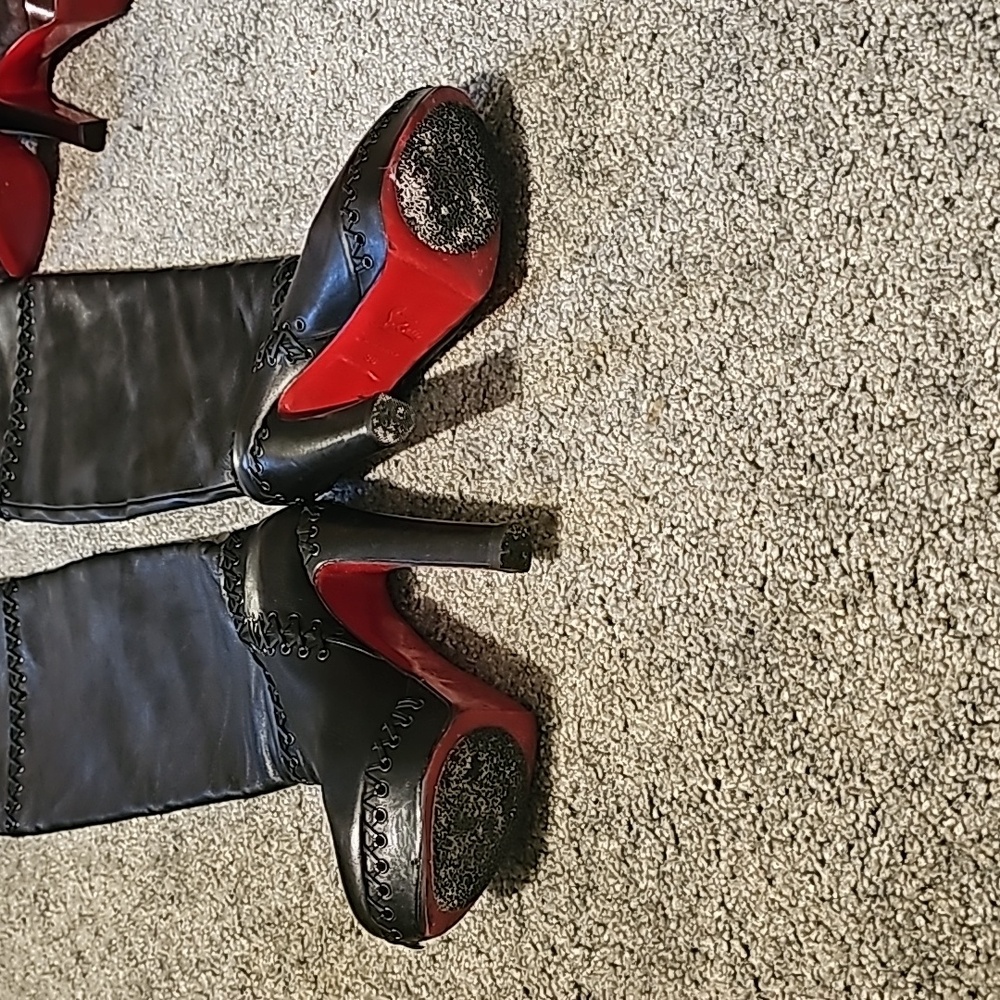 Christian louboutin black thigh high boots - Picture 15 of 16